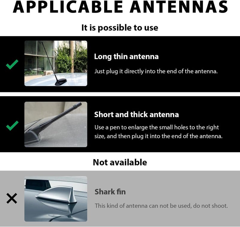 FSTURIOS 2 PCS Pirate Flag Car Antenna Topper, Skull Crossbones Creepy Automotive Antenna Decoration, Cool Pirate Flag Skeleton Auto Aearial Ball for Car Truck SUV Antennas - Image 5